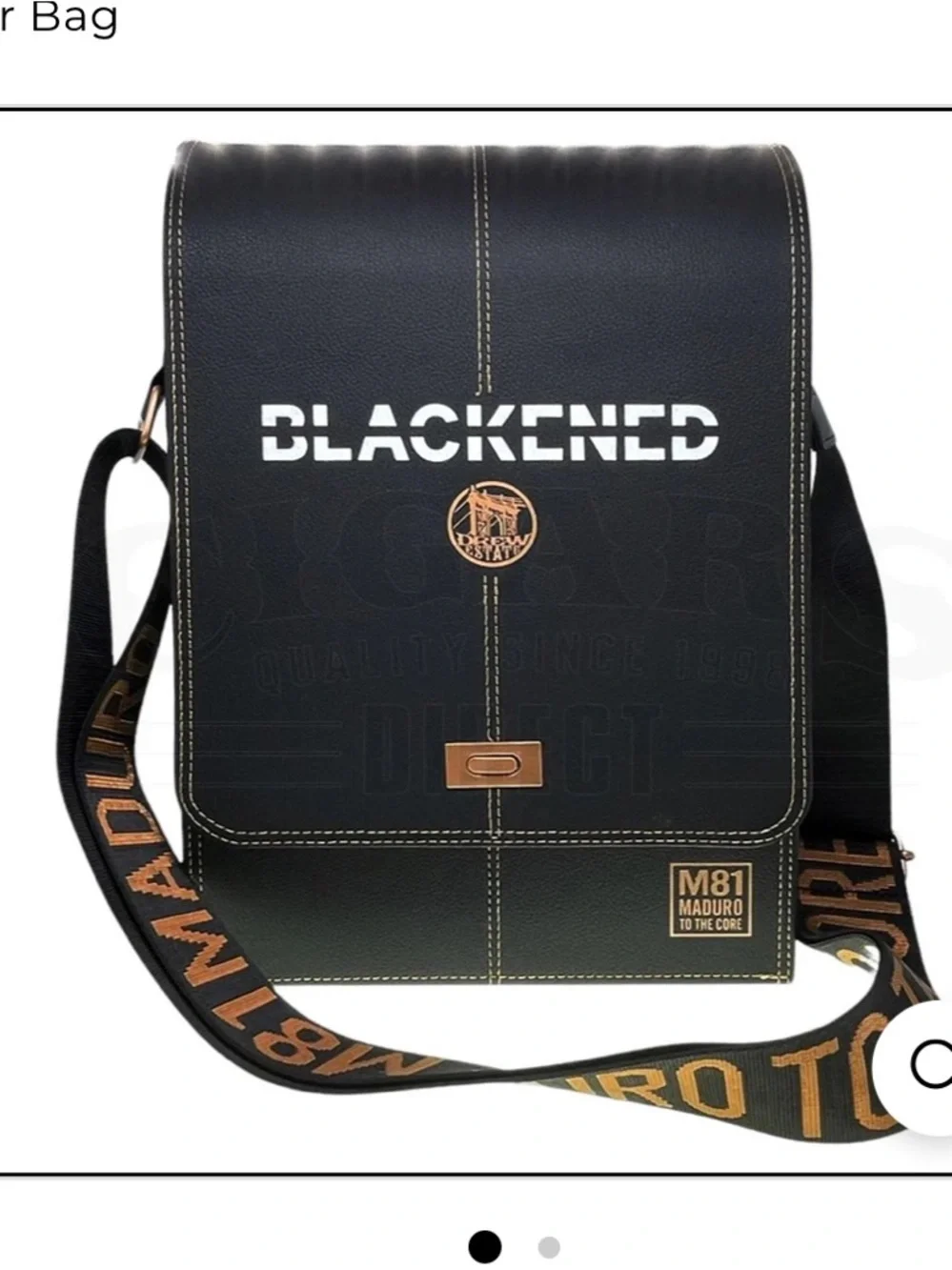 Blackened Men's Black Liquor and Cigar Bag
